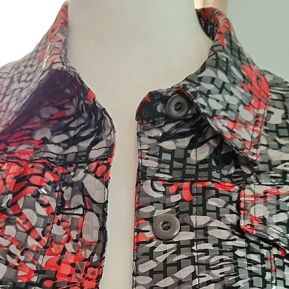 Ruby Rd. Red and Black Jean Jacket - Picture 3 of 4